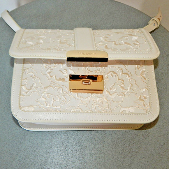 TED BAKER London Ginn Marie Floral Embroidered Crossbody Shoulder Bag Ivory NWT - Picture 12 of 14